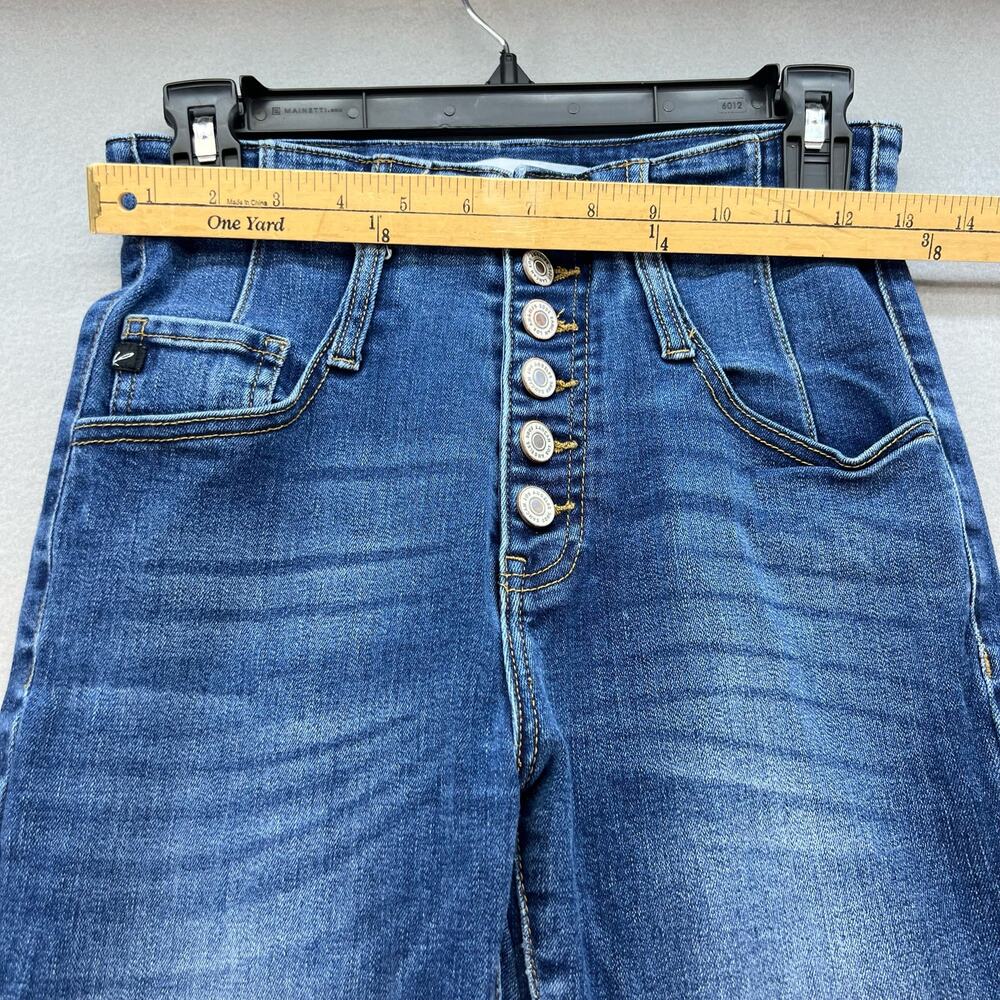 KanCan Jeans Women's 25 (2) Blue High Rise Button Fly Skinny Ankle Preppy School - Picture 5 of 14